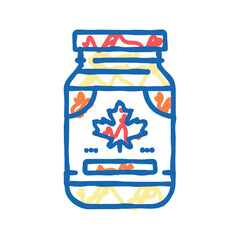 maple butter bottle icon doodle illustration
