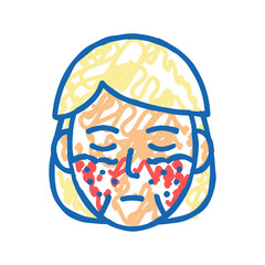 systemic lupus erythematosus icon doodle illustration