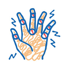 Fototapeta premium rheumatoid arthritis icon doodle illustration