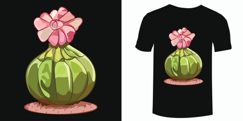 Cactus flower t-shirt design