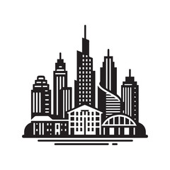 Fototapeta premium city skyline silhouette