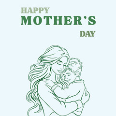 Heartfelt Mother's Day Vector. Perfect for Cards, Gifts and Decorations
