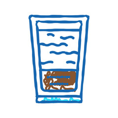 flat white coffee icon doodle illustration