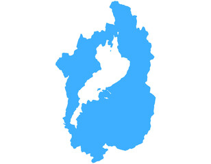 滋賀県　地図　ブルー　イラスト