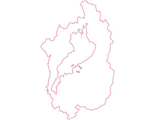 滋賀県　地図　白　イラスト