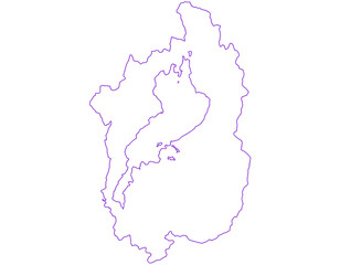 滋賀県　地図　白　イラスト