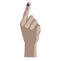 Fototapeta na wymiar I Voted Wisely Philippines- Fingernail With Indelible Ink