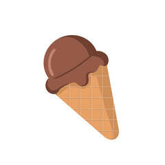Pink Ice Cream On Cone
