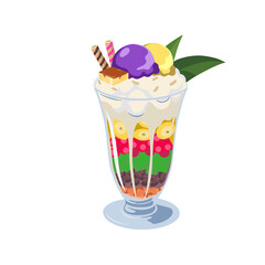 Halo-Halo Filipino Food Illustration