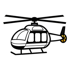 Helicopter illustration vector image for transport aviation and travel themed designs and projects use it now isolated on transparent background