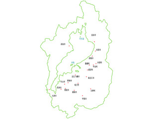 滋賀県　地図　白　斑点　イラスト
