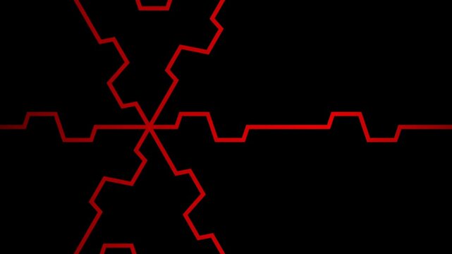 IFS maple fractal with recursive leaf geometry and vibrant symmetry 3D animation. Can be used to illustrate mathematical patterns, nature-inspired design or abstract autumn visuals