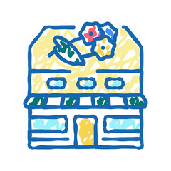 flower shop icon doodle illustration