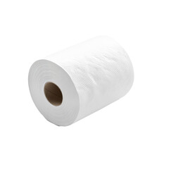Fototapeta premium white toilet paper roll isolated on a transparent background