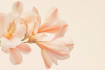 Fototapeta premium Delicate peach blossoms in soft focus.