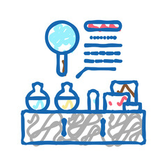 in-house laboratory icon doodle illustration