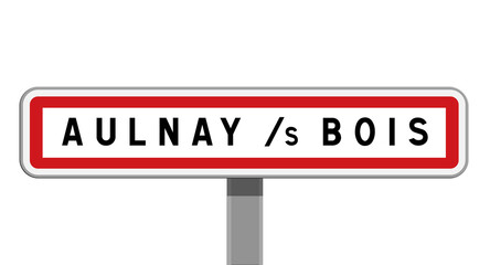 Panneau sur poteau de Aulnay-sous-Bois, Seine-Saint-Denis, Île-de-France