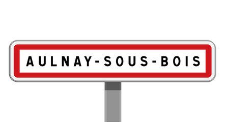 Panneau sur poteau de Aulnay-sous-Bois, Seine-Saint-Denis, &Icirc;le-de-France