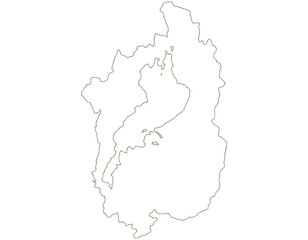 Fototapeta premium 滋賀県 地図 白 イラスト