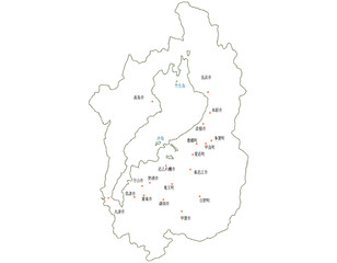 Fototapeta premium 滋賀県 地図 白 斑点 イラスト