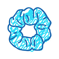scrunchies silk icon doodle illustration