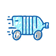 logo water delivery service icon doodle illustration