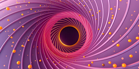 Vibrant swirling vortex with pink and purple lines