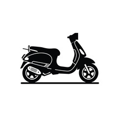 Obraz premium scooter silhouette, scooter bike vector illustration, scooter icon symbol 