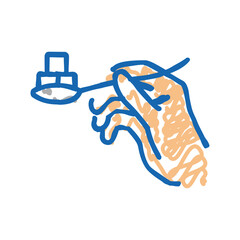 sugar add icon doodle illustration