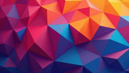 Obraz premium Geometric shapes in vibrant hues, creating a dynamic pattern , decoration, clean