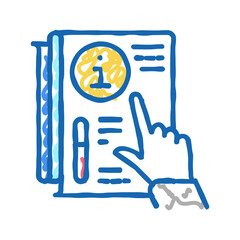 guide information icon doodle illustration