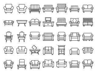 Loveseat Icon for Cozy Living Spaces.eps