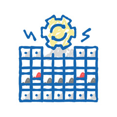 fuse box replacement icon doodle illustration