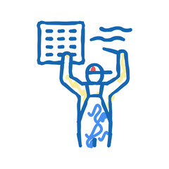 extractor fan replacement icon doodle illustration
