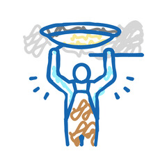 light fixture installation and repair icon doodle illustration