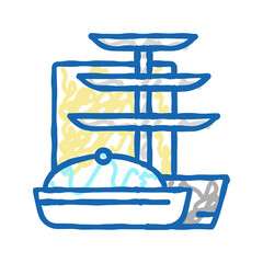 serve ware utensil icon doodle illustration
