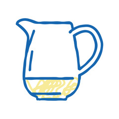 cream jug icon doodle illustration