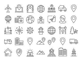 Map Icon Visualizes Your Journey Ahead.eps