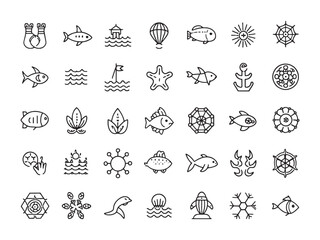 Marine Ecology Icon Protecting Our Ocean's Future.eps