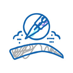 powder brows icon doodle illustration