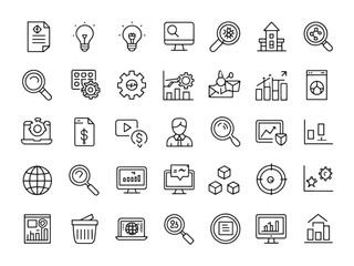Marketing Research Icon Guides Strategic Decisions.eps