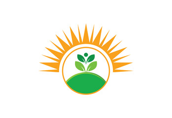 Farming and Agriculture logo design, Vector design Concept