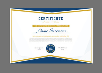 Luxury modern certificate template design.