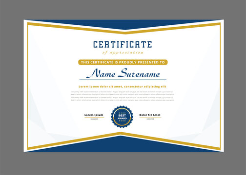 Luxury modern certificate template design.