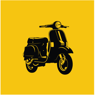 scooter silhouette, scooter bike vector illustration, scooter icon symbol  