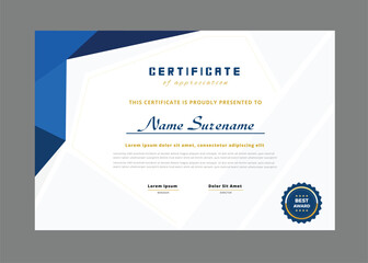 Fototapeta premium Certificate template awards diploma background vector modern value design and luxurious layout.