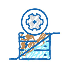 restore furniture icon doodle illustration