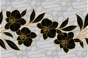 Orchid Batik Motif, a very distinctive Indonesian batik motif