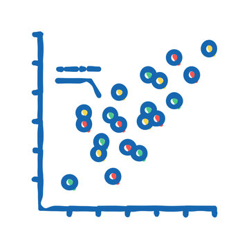 scatter plots icon doodle illustration