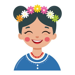 girl with flower
